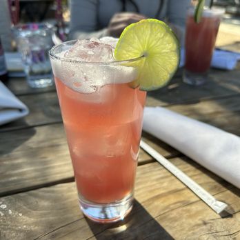 La Lucha - Pomegranate mocktail - Seafood Near Me - Houston, Texas