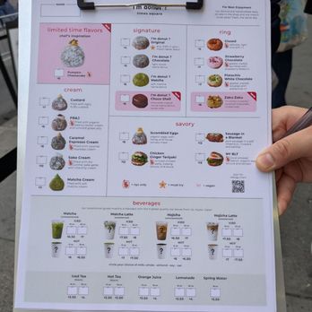 I'm donut ? - The menu, helps cut down the wait time on line (to wait to get inside). And gave me an idea what to buy. - Donuts Near Me - New York, New York