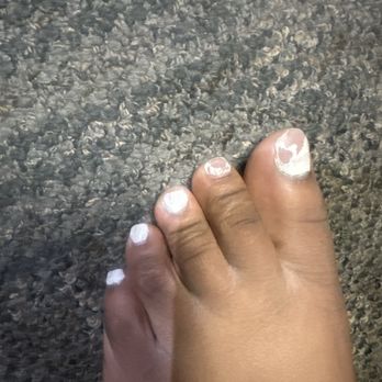 Envy Nails & Spa - You can see where she started taking polish off 2 nails but even from the other 3 you can see how messy it looked - Nail Salons Near Me - Rock Hill, South Carolina Envy Nails & Spa - You can see where she started taking polish off 2 nails but even from the other 3 you can see how messy it looked - Nail Salons Near Me - Rock Hill, South Carolina