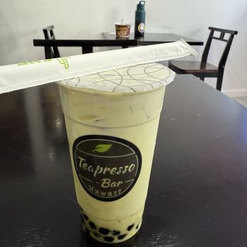 Teapresso Bar - Kaneohe - Match milk tea boba 70% sweet - Bubble Tea Near Me - Kaneohe, Hawaii Teapresso Bar - Kaneohe - Match milk tea boba 70% sweet - Bubble Tea Near Me - Kaneohe, Hawaii