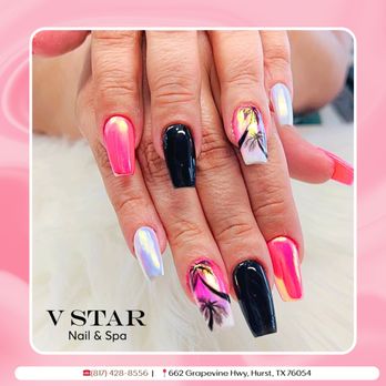 V Star Nails & Spa - Shine Bright this Summer! Let your nails sparkle with vibrant colors. Book today! - Nail Salons Near Me - Hurst, Texas V Star Nails & Spa - Shine Bright this Summer! Let your nails sparkle with vibrant colors. Book today! - Nail Salons Near Me - Hurst, Texas