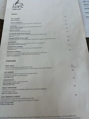 Menu photo 1 Donna Jean San Diego, CA