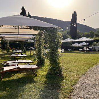 Abbadia Sicille - Cabana area, off of the pool - Bed & Breakfast Near Me - Trequanda, SI