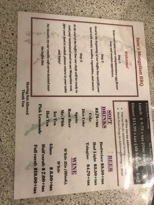 Menu photo 6 Sum's Mongolian Bar-B-Que Restaurant Auburn, CA Menu photo 6 Sum's Mongolian Bar-B-Que Restaurant Auburn, CA