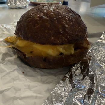 Dulce  Dough Bakery - Bacon, egg, and cheese on a brioche roll. - Bakeries Near Me - St. Simons Island, Georgia