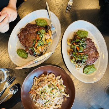 Quail + Crane - Entrees: 16 oz ribeyes and the duck confit casarecce. - Breakfast & Brunch Near Me - San Francisco, California Quail + Crane - Entrees: 16 oz ribeyes and the duck confit casarecce. - Breakfast & Brunch Near Me - San Francisco, California