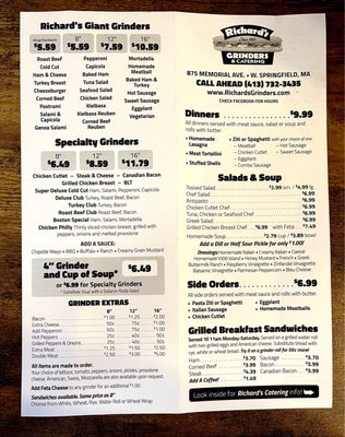 Menu photo 2 Richard's Giant Grinders & Delicatessen West Springfield, MA