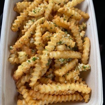 American Grub - Garlic fries $6 - Burgers Near Me - Tustin, California