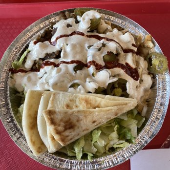 The Halal Guys - Small Combo (Chicken and Gyro) Platter - Halal Near Me - Tustin, California