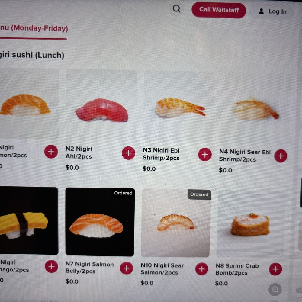 Sushi%AYCE/All You Can Eat - "Nigiri" options for lunch menu. Just Tuna and salmon for raw fish option - Sushi Bars Near Me - Seattle, Washington Sushi%AYCE/All You Can Eat - "Nigiri" options for lunch menu. Just Tuna and salmon for raw fish option - Sushi Bars Near Me - Seattle, Washington