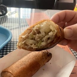 Inside the egg roll Inside the egg roll