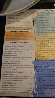 Menu photo 8 Miró Tapas Tacoma, WA