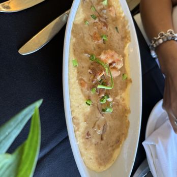 Vic's On the River - Wild Georgia Shrimp & Smoked Cheddar Grits - Seafood Near Me - Savannah, Georgia