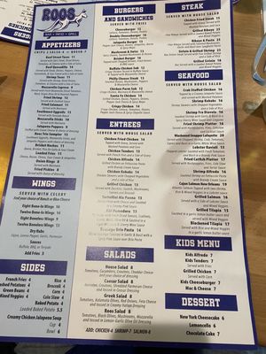 Menu photo 6 Roos Bar Patio Grill Weatherford, TX