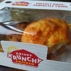 Krispy krunchy Chicken - 3 piece tenders with a honey biscuit and honey mustard dipping sauce
