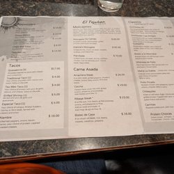 El Tejaban Mexican Grill - Back of normal menu