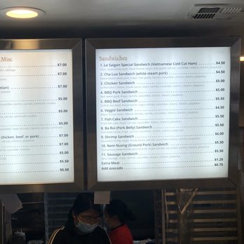 Le Saigon - Menu: Sandwiches - Sandwiches Near Me - Modesto, California