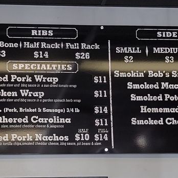 Smokin' Bob's BBQ - Menu - Barbeque Near Me - Springfield, Missouri
