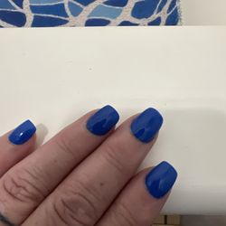 This is what they considered rounding.  This is finished after she cut about 2cm off!  I had really long nails.