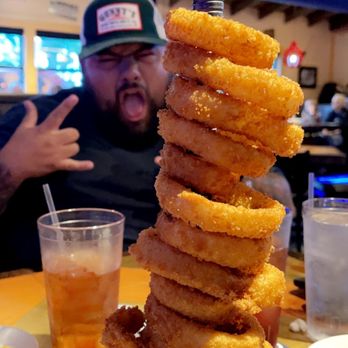 Ford's Garage Plano - Onion rings - so yummy. - Burgers Near Me - Plano, Texas Ford's Garage Plano - Onion rings - so yummy. - Burgers Near Me - Plano, Texas