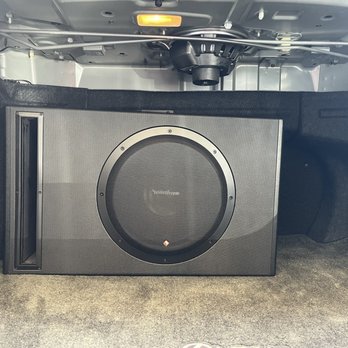 Meece Car Audio - Sub in trunk - Car Stereo Installation Near Me - Lancaster, California
