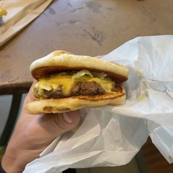 Great State Burger - Sad State Burger. Patty was way too thick and firm (over cooked). - Fast Food Near Me - Bellevue, Washington