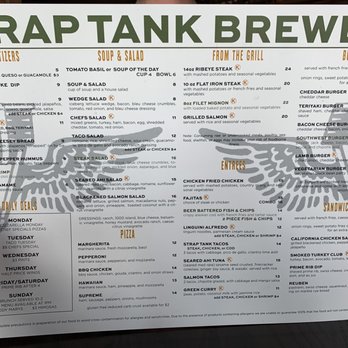 Strap Tank Brewery - The menu - New American Near Me - Lehi, Utah Strap Tank Brewery - The menu - New American Near Me - Lehi, Utah