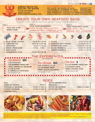 Menu photo 4 Lee's Seafood Boil - Solon Solon, OH Menu photo 4 Lee's Seafood Boil - Solon Solon, OH