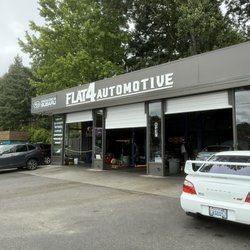 Flat 4 Automotive - Front of the shop.