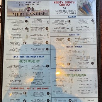 The Pub - Drink menu - Pubs Near Me - Nashville, Tennessee