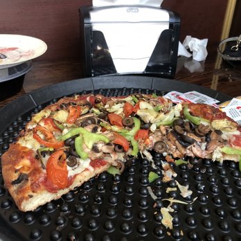 Gold Dust Pizza - Thick crust Veggie Pizza (a few pieces missing - we were hungry lol) - Pizza Near Me - Ripon, California