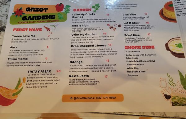 Menu photo 2 Griot Gardens Houston, TX