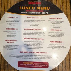Lunch menu