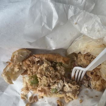 Leo's Steak Shop - My half w 2 green peppers and ZERO onions - Sandwiches Near Me - Folcroft, Pennsylvania