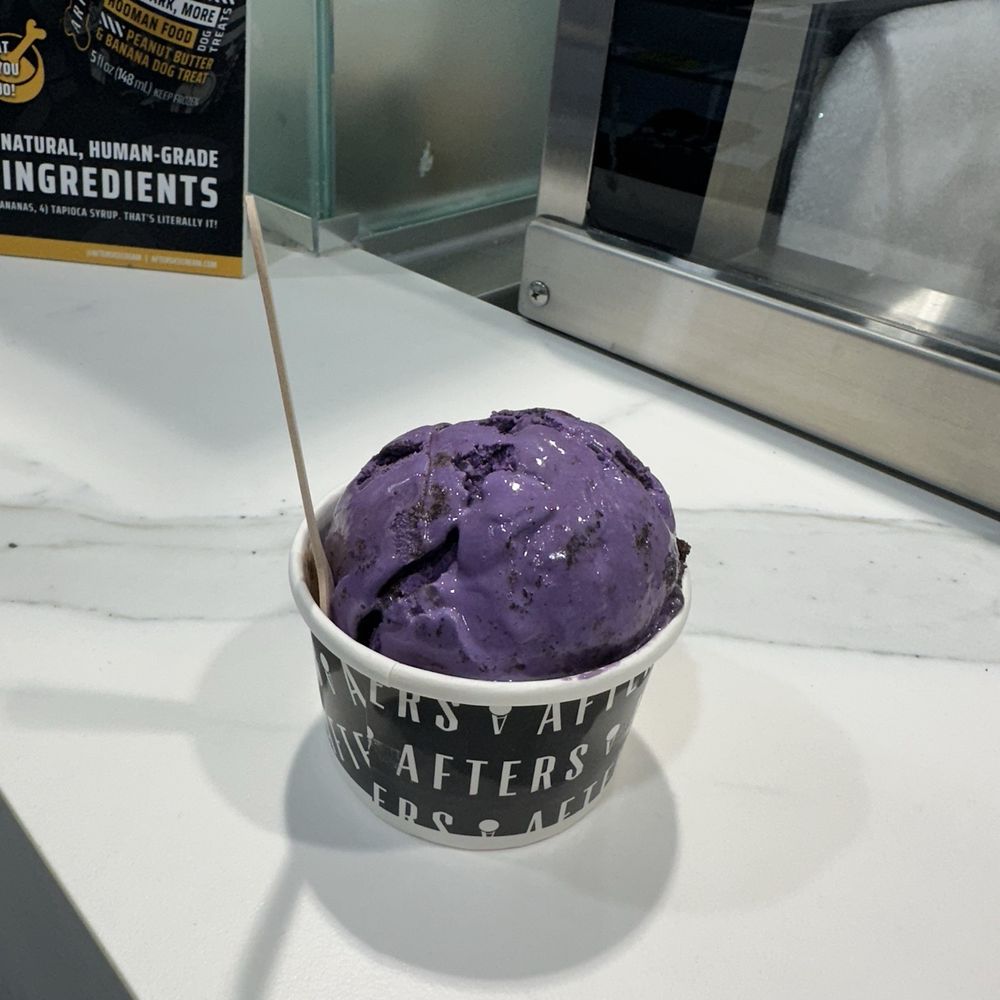 Afters Ice Cream - Ube Brownie 1 scoop 5-31-24 - Ice Cream & Frozen Yogurt Near Me - Oxnard, California Afters Ice Cream - Ube Brownie 1 scoop 5-31-24 - Ice Cream & Frozen Yogurt Near Me - Oxnard, California