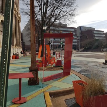 Blue Zones - A public space with chairs, tables, a pay phone, and SWINGS! - Public Art Near Me - Chattanooga, Tennessee Blue Zones - A public space with chairs, tables, a pay phone, and SWINGS! - Public Art Near Me - Chattanooga, Tennessee