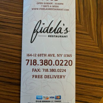 Fidela's Restaurant - Front menu page. - Mexican Near Me - Fresh Meadows, New York Fidela's Restaurant - Front menu page. - Mexican Near Me - Fresh Meadows, New York