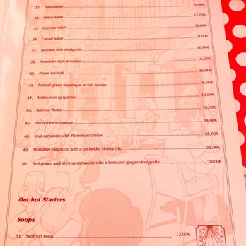 Restaurante Mena - Restaurant menu - Mediterranean Near Me - Marbella, Massachusetts