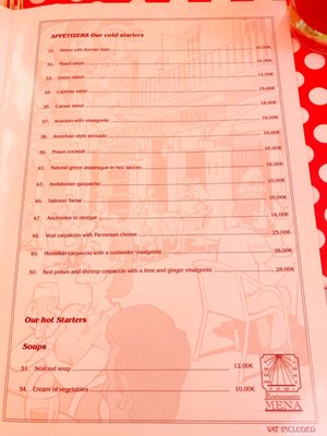 Menu photo 1 Restaurante Mena Marbella, MA