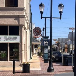 Sign out front on a cool revitalized Main Street