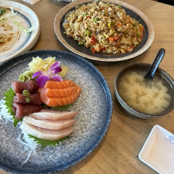 Osaka House - 3x3 sashimi , fried rice , miso soup - Ramen Near Me - Rialto, California Osaka House - 3x3 sashimi , fried rice , miso soup - Ramen Near Me - Rialto, California