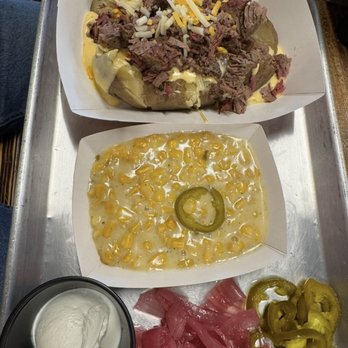 Strouderosa BBQ - Spuderosa, Jalapeno Cream Corn - Barbeque Near Me - Dallas, Texas Strouderosa BBQ - Spuderosa, Jalapeno Cream Corn - Barbeque Near Me - Dallas, Texas