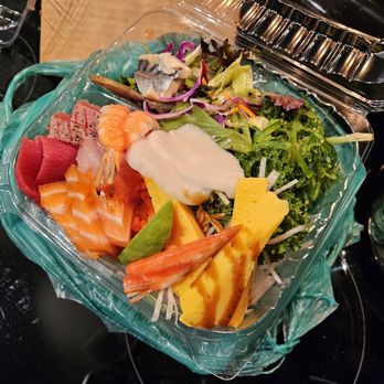 Kiku Sushi - Take-out. Deluxe Chirashi Sushi. My favorite always. - Sushi Bars Near Me - Baltimore, Maryland