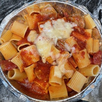 Franco Pizza Restaurant - a plate of pasta with sauce and cheese - Pizza Near Me - Emerson, New Jersey