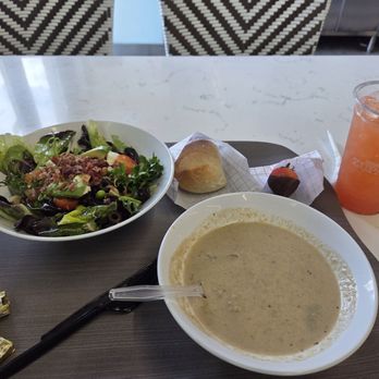 Café Zupas - My mushroom bisque and California Cobb - Salad Near Me - Columbus, Ohio Café Zupas - My mushroom bisque and California Cobb - Salad Near Me - Columbus, Ohio