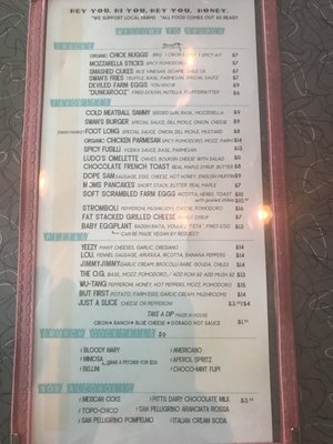 Menu photo 6 Swan Dive Rochester, NY