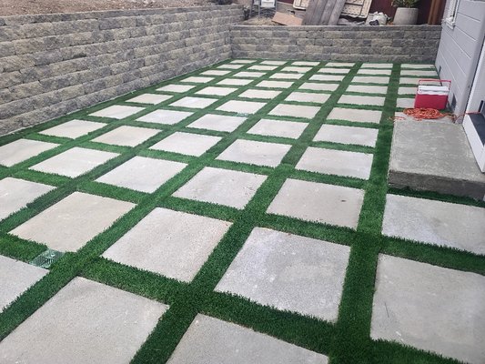 Landscaping/Hardscape Project - Richmond - CA - Our team was hired to install sod and build patio.