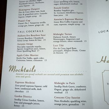 Antoine's Restaurant - Mocktails - French Near Me - New Orleans, Louisiana Antoine's Restaurant - Mocktails - French Near Me - New Orleans, Louisiana