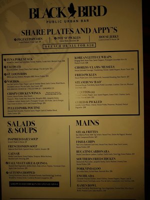 Menu photo 3 Blackbird Public Urban Bar Calgary, AB Menu photo 3 Blackbird Public Urban Bar Calgary, AB