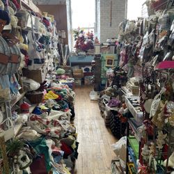 College Mart Flea Market - So many finds in this one booth. Crafters and textile artist dream scape